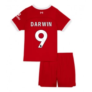 Liverpool Darwin Nunez #9 Dětské Domácí dres komplet 2023-24 Krátký Rukáv (+ trenýrky)